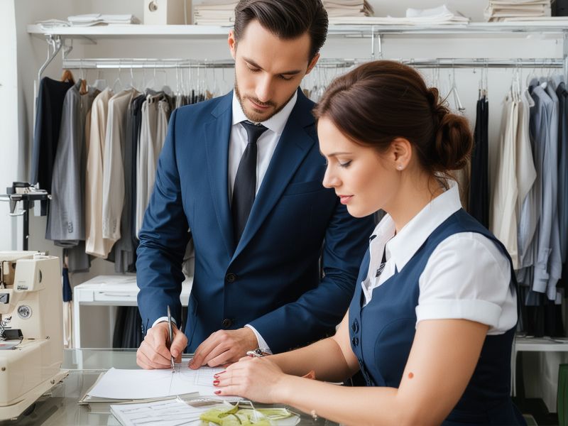 Professional tailoring and alterations service in action