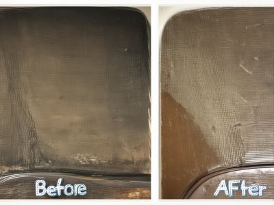 Before and after repair work example